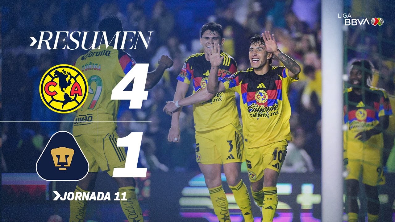 AM&Eacute;RICA 4-1 PUMAS J11 AP25 | Remontada y GOLEADA en el Cl&aacute;sico Capitalino