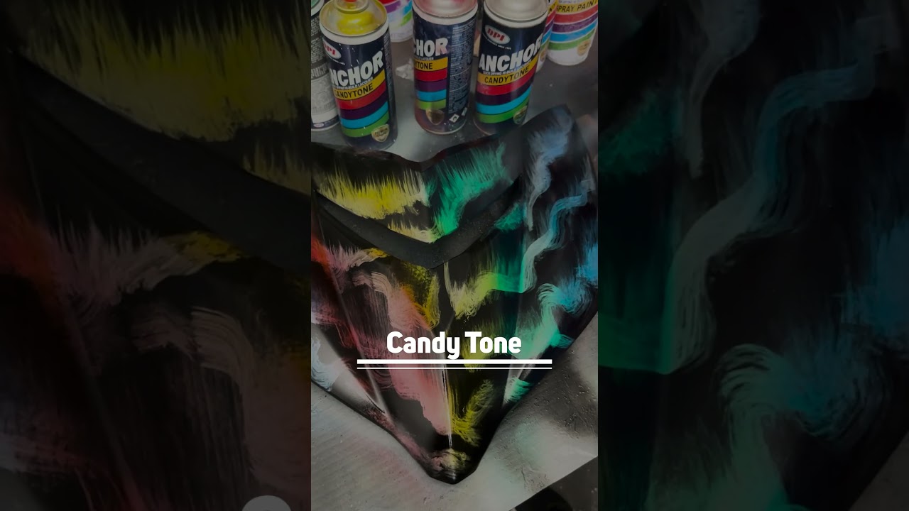 How to spray coverset with multi-color special effects with #ANCHOR 🏍️✨