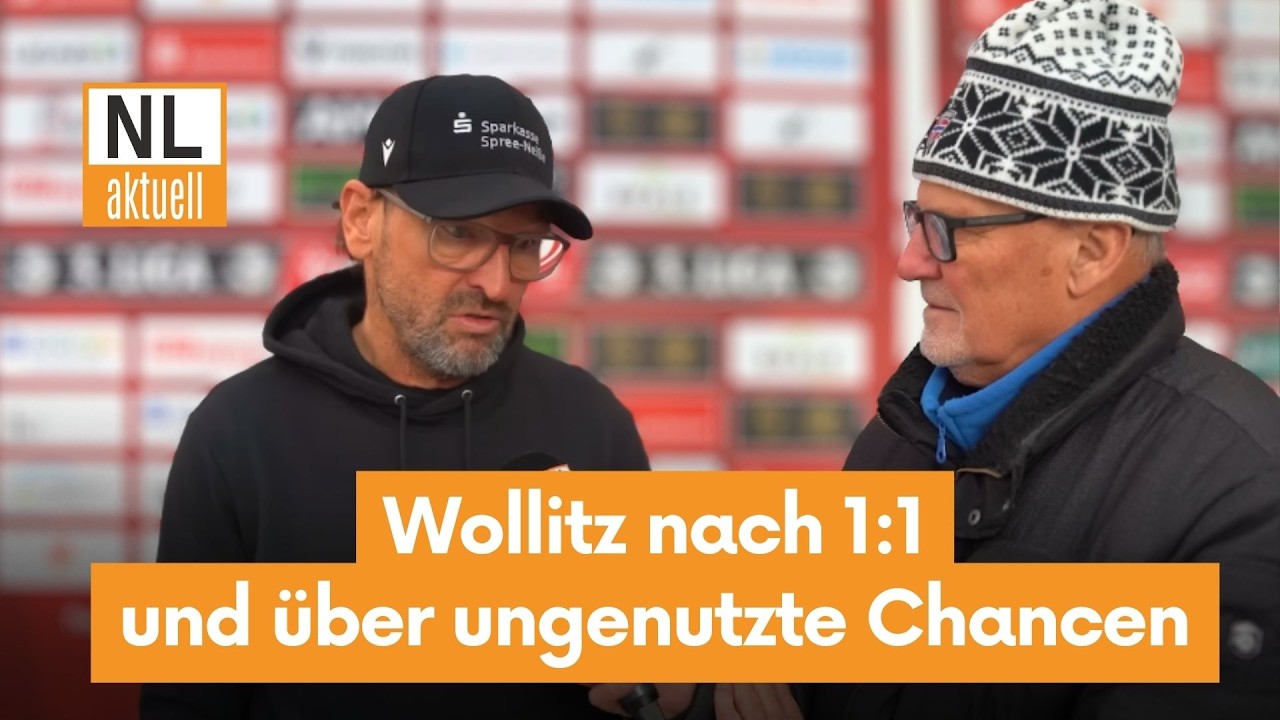 FC Energie Cottbus | Pele Wollitz nach 1:1 gegen Mannheim über geklautes Siegto & ungenutzte Chancen
