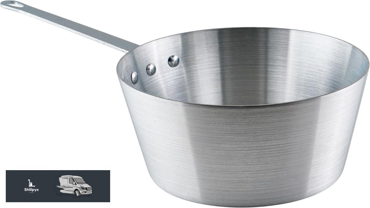 Winco Heavy Duty Aluminum Tapered Sauce Pan 3mm 5 Quart
