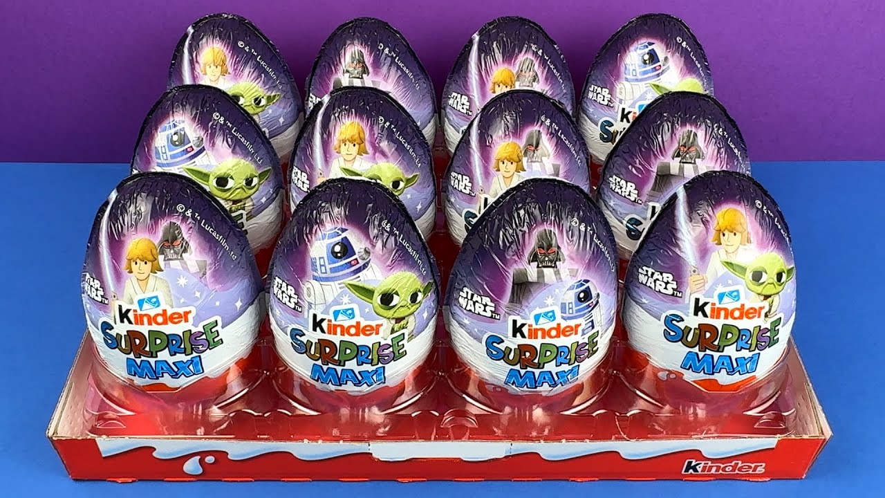 Star Wars Kinder Surprise Maxi Eggs ASMR Unboxing Full Collection Star Wars Action Figures!