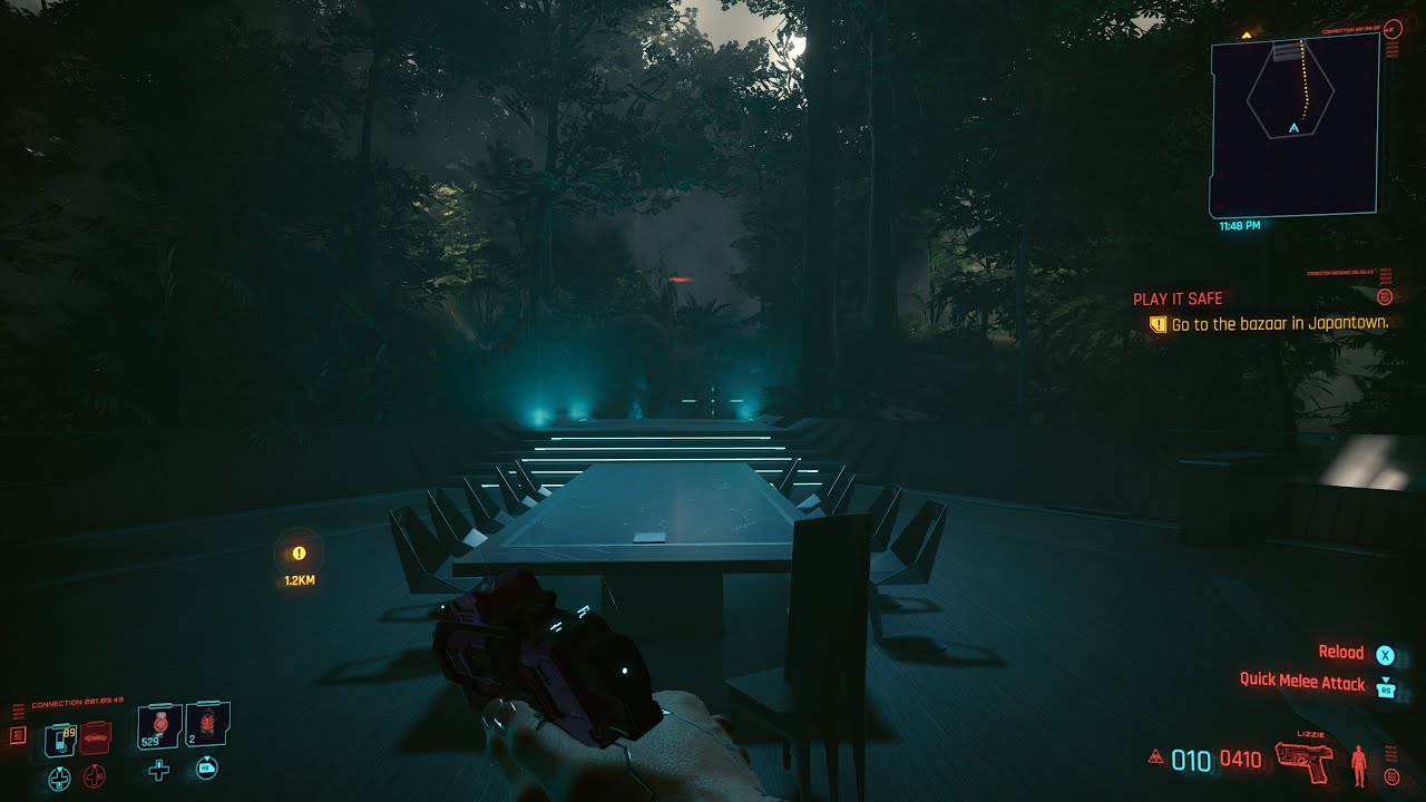 Out of Bounds Cyberpunk 2077 (Uneditied messing about 06) Jungle inside Arasaka Tower