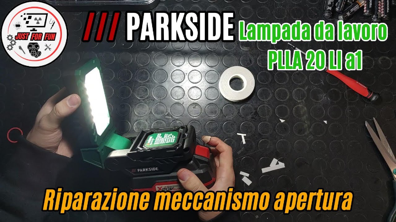 30_/// Parkside Riparazione lampada da lavoro PLLA 20Li A1
