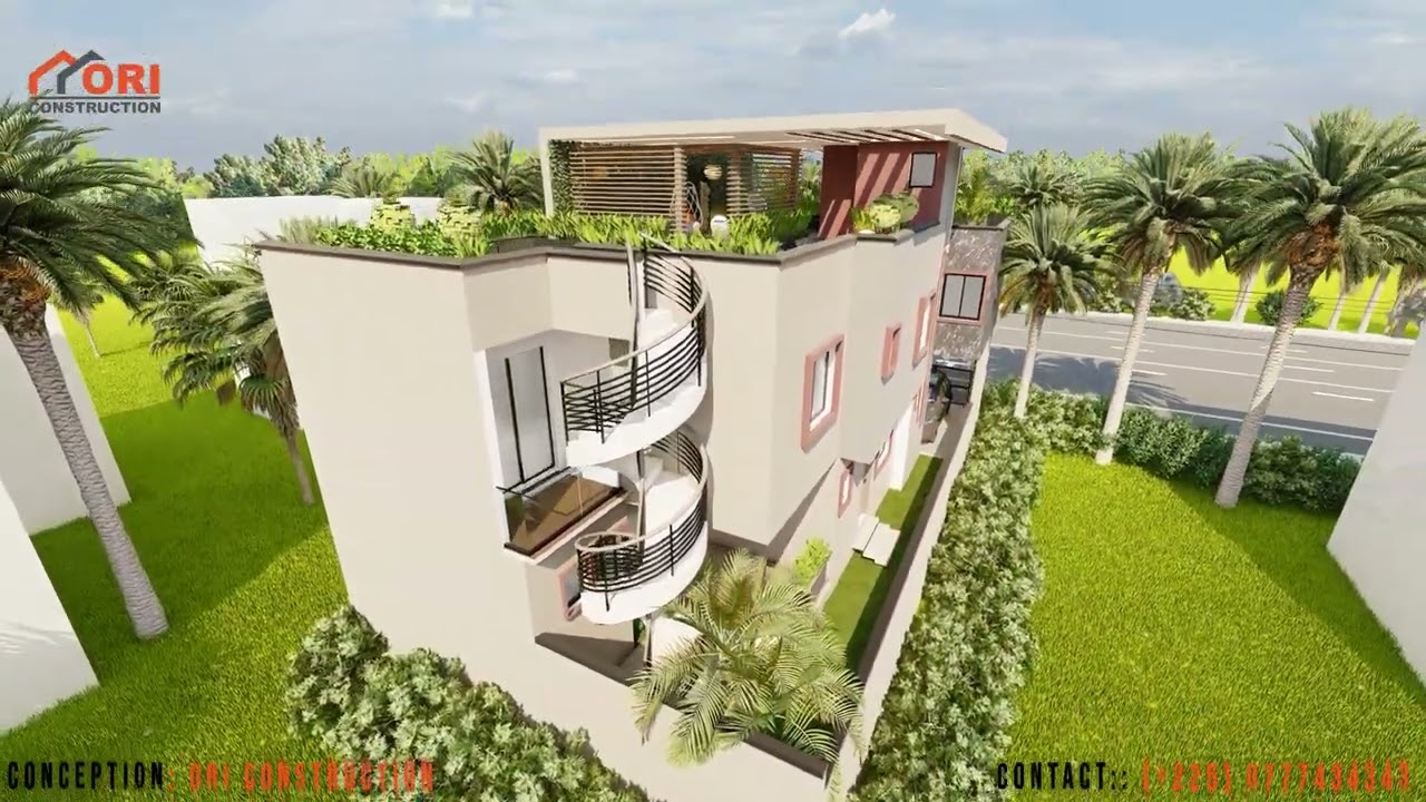 DUPLEX 8 PIECES + ROOFTOP / TERRAIN :200M² / MAITRE D'OUVRAGE :PARTICULIER  / PLAN: Ori Construction