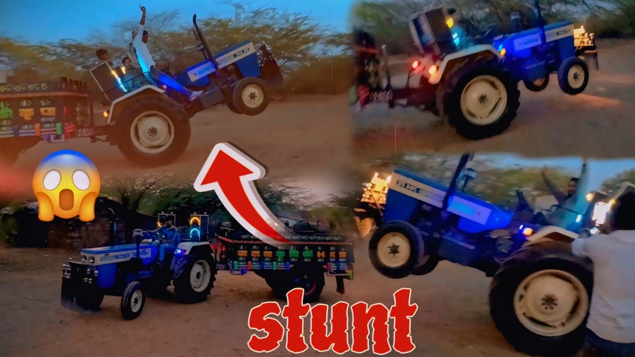 Swaraj stunt video//आज तो रात में ही कर दिया स्टंट। trolley loding video//#nishudaswal #swarajshop 