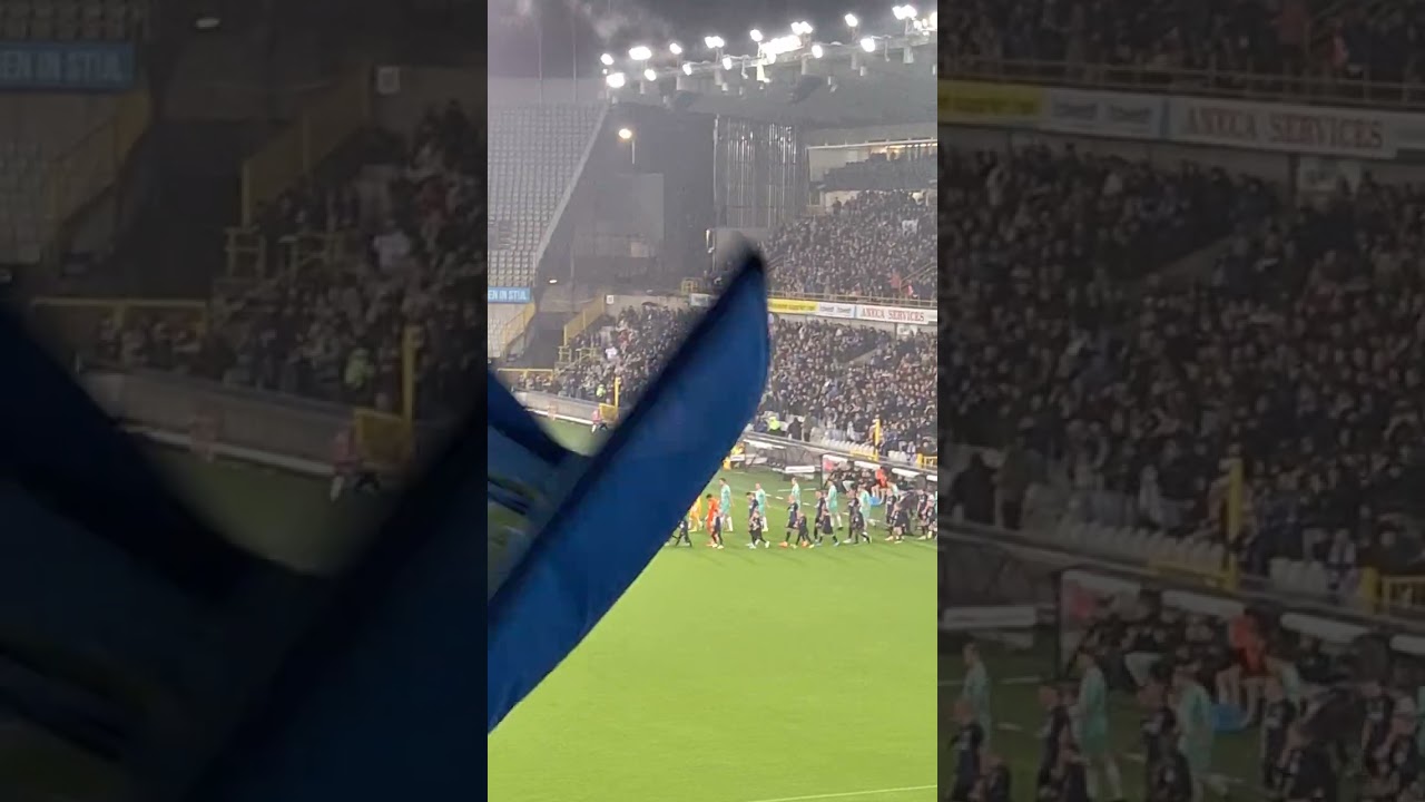 Opkomst spelers Club Brugge KV en Eendracht Aalst Lede voor de Croky Cup + spelersvoorstelling Club