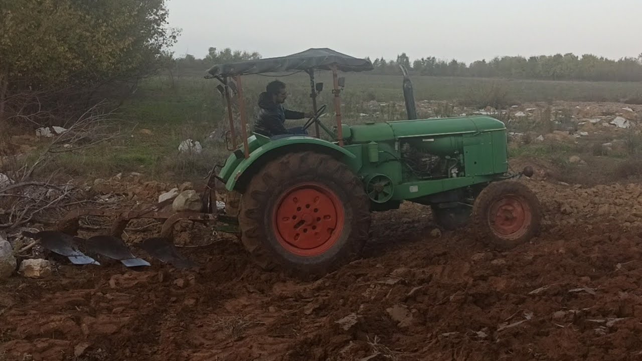 Deutz F4 L 514-Οργωμα με 3υνο αροτρο