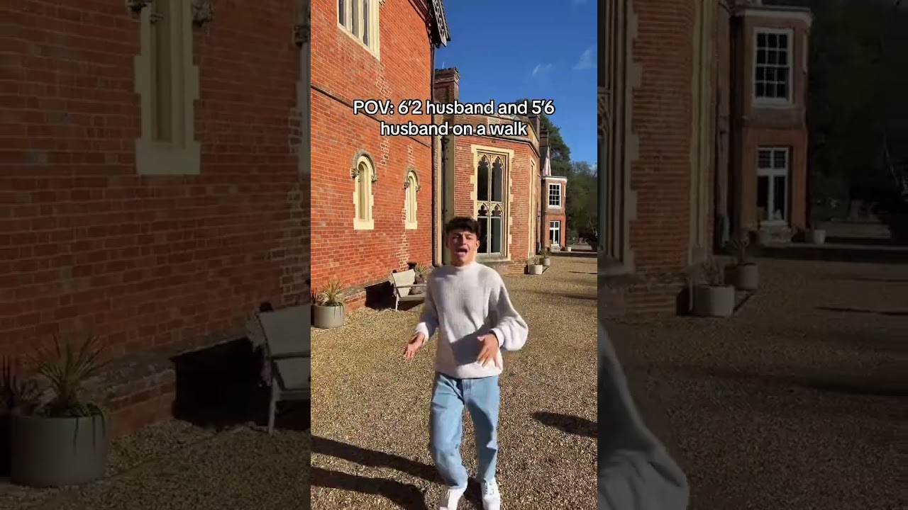 POV: 6'2 Husband and 5'6 Husband on a walk | nickandant #couplegoals #couple #funnyvideo