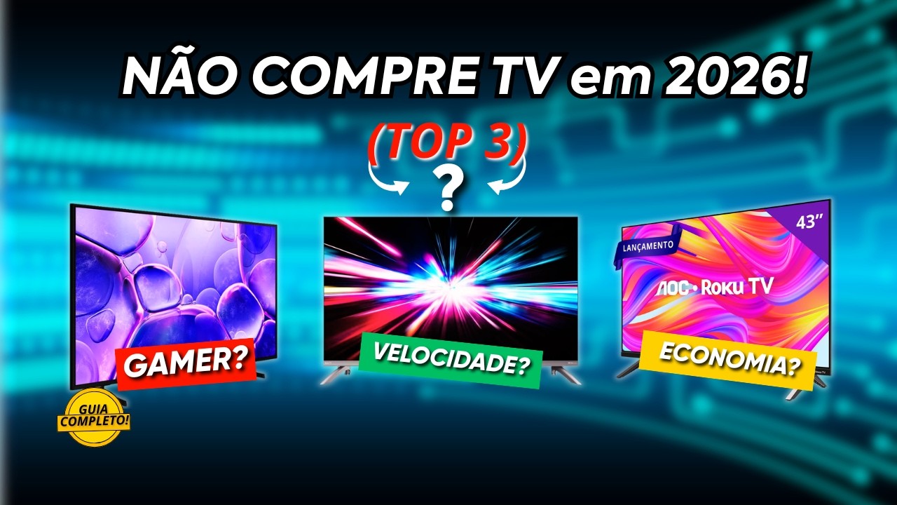 🤔Qual TV comprar em 2026? 🔥Samsung Crystal UHD, AOC Roku ou Philco Smart TV – (Guia completo!)✨