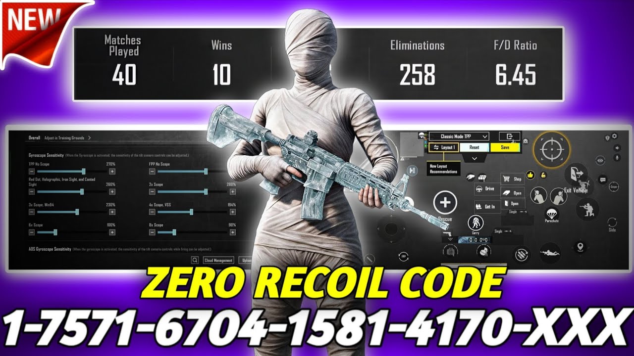 🔥 BGMI sensitivity settings 2026 🥵 | BGMI best sensitivity settings 😱| Zero recoil sensitivity BGMI.