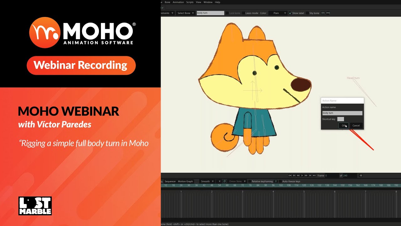 Webinar – Rigging a simple 360º full body turn in Moho with Víctor Paredes