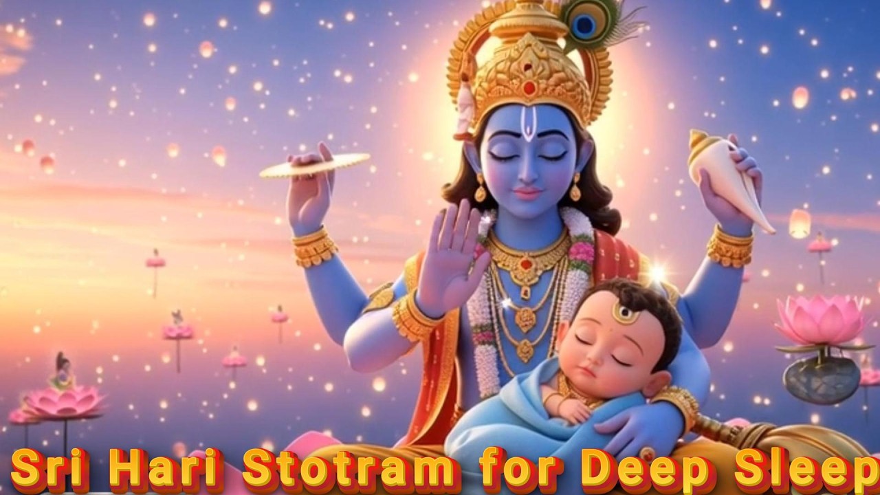 Sri Hari Stotram  for Deep Sleep | Baby Sleep Music | Peaceful Divine Lullaby #sanatandharma #baby