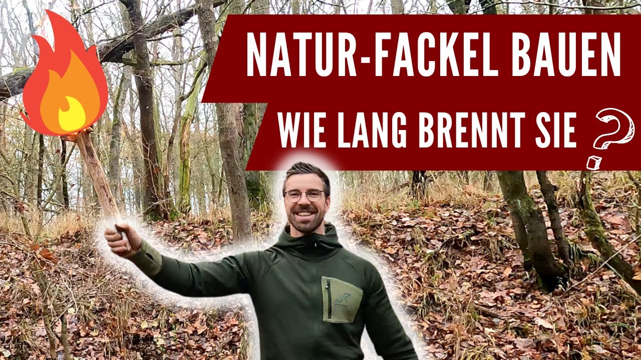 So baust Du eine Fackel 🔥 100 % Naturmaterialien 🪵 Survival Fackel Anleitung