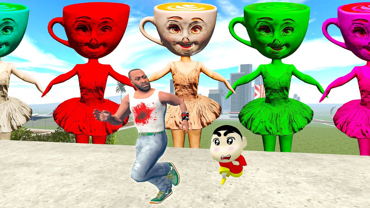 Franklin Find Ballerina Cappuccina in Indian Bike Driving 3D #4