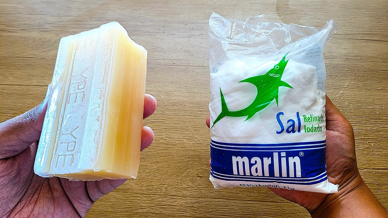 É só bater 1 COLHER DE SAL com 1 BARRA DE SABÃO e não precisa mais gastar no mercado
