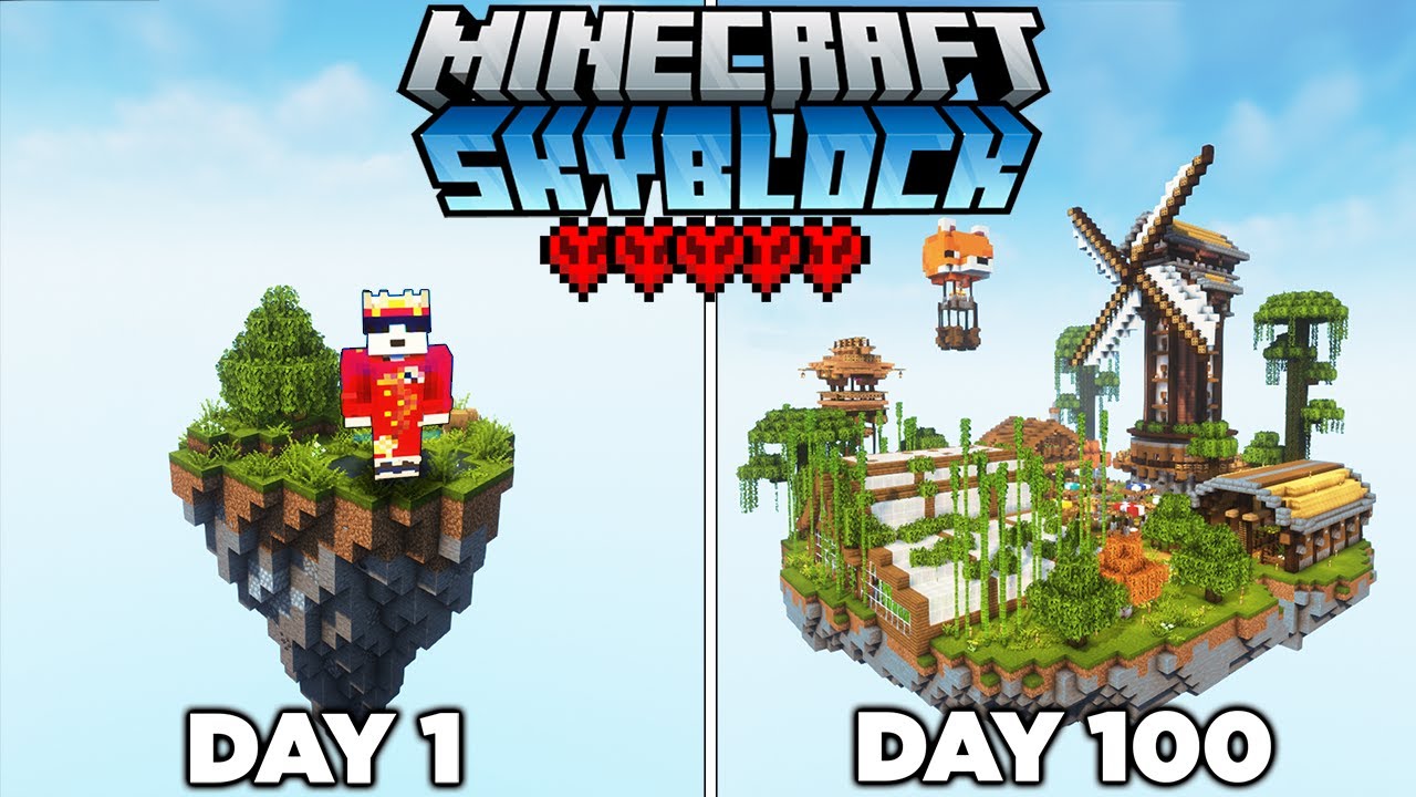 100 ngày Minecraft SkyBlock 6.0 Siêu Khó !!