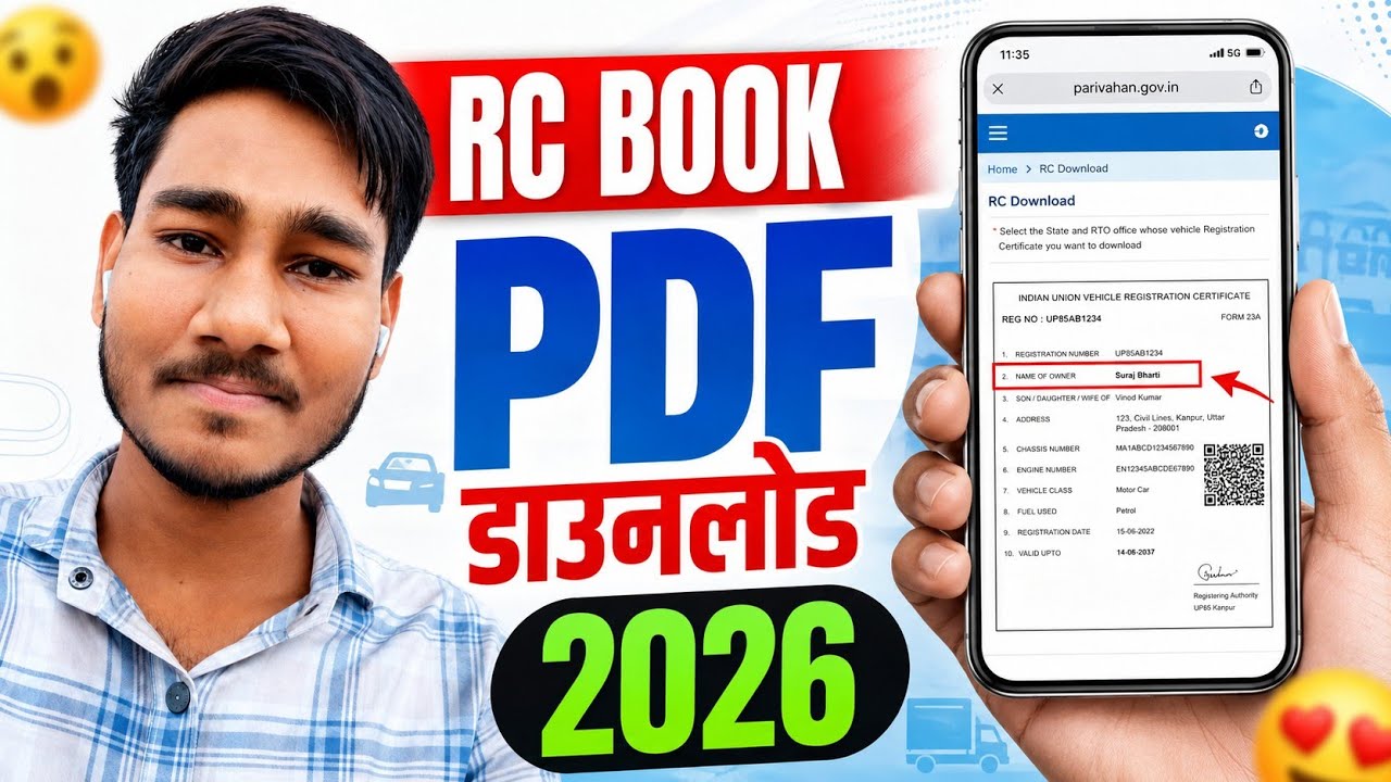 Gadi Ki RC Download Kaise Kare 2026 | Mobile Se RC PDF Kaise Nikale