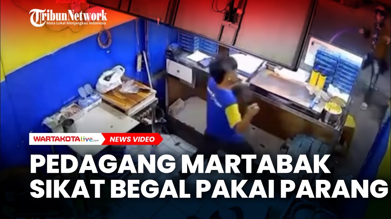 PEDAGANG Martabak SIkat Begal dengan Parang