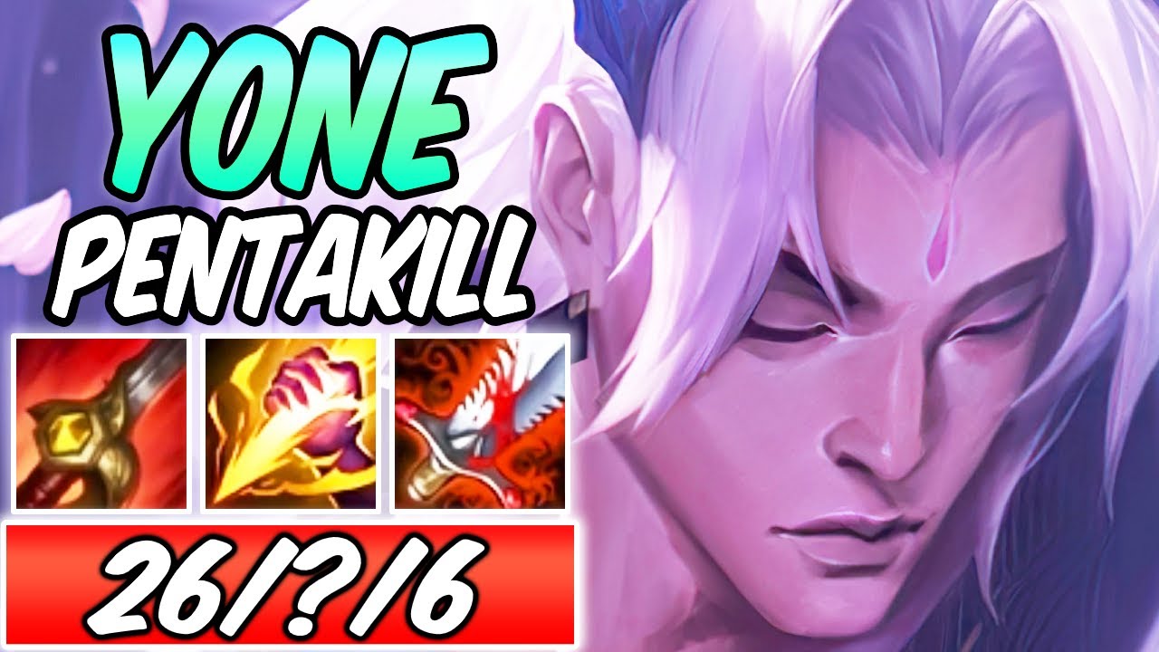 *26 KILLS PENTAKILL* YONE JUNGLE SPIRIT BLOSSOM GAMEPLAY 91% K.P | Build & Runes | League of Legends