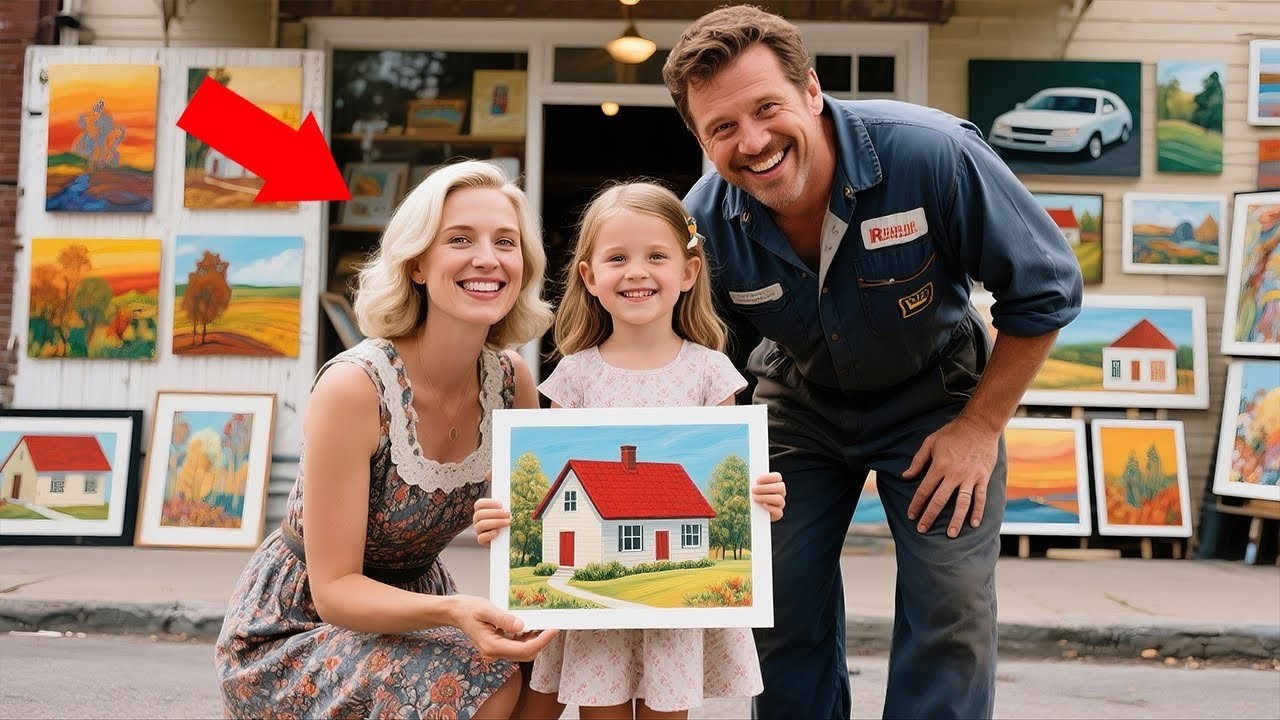 Single Dad Helps Daughter Sell Her Painting On Street—A Billionaire Buys It and Changes Th