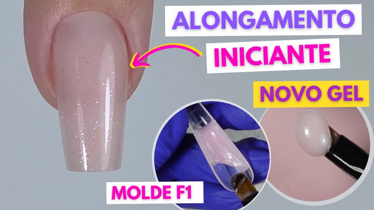 Unha de Gel no Molde F1 para Iniciante com Gel Control - Mundo Nails