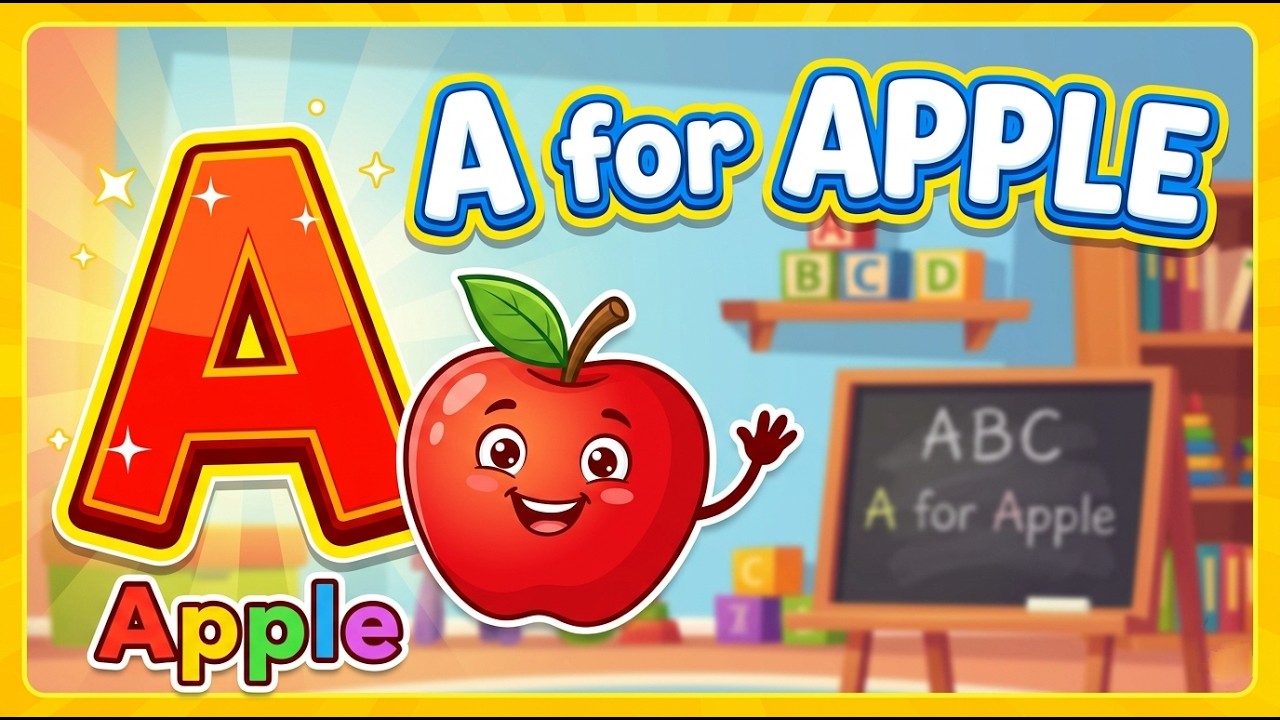 🍎 Буква А — яблоко! Лучшие рифмованные стишки про алфавит для детей | Песенка про фонетику ABC 20...
