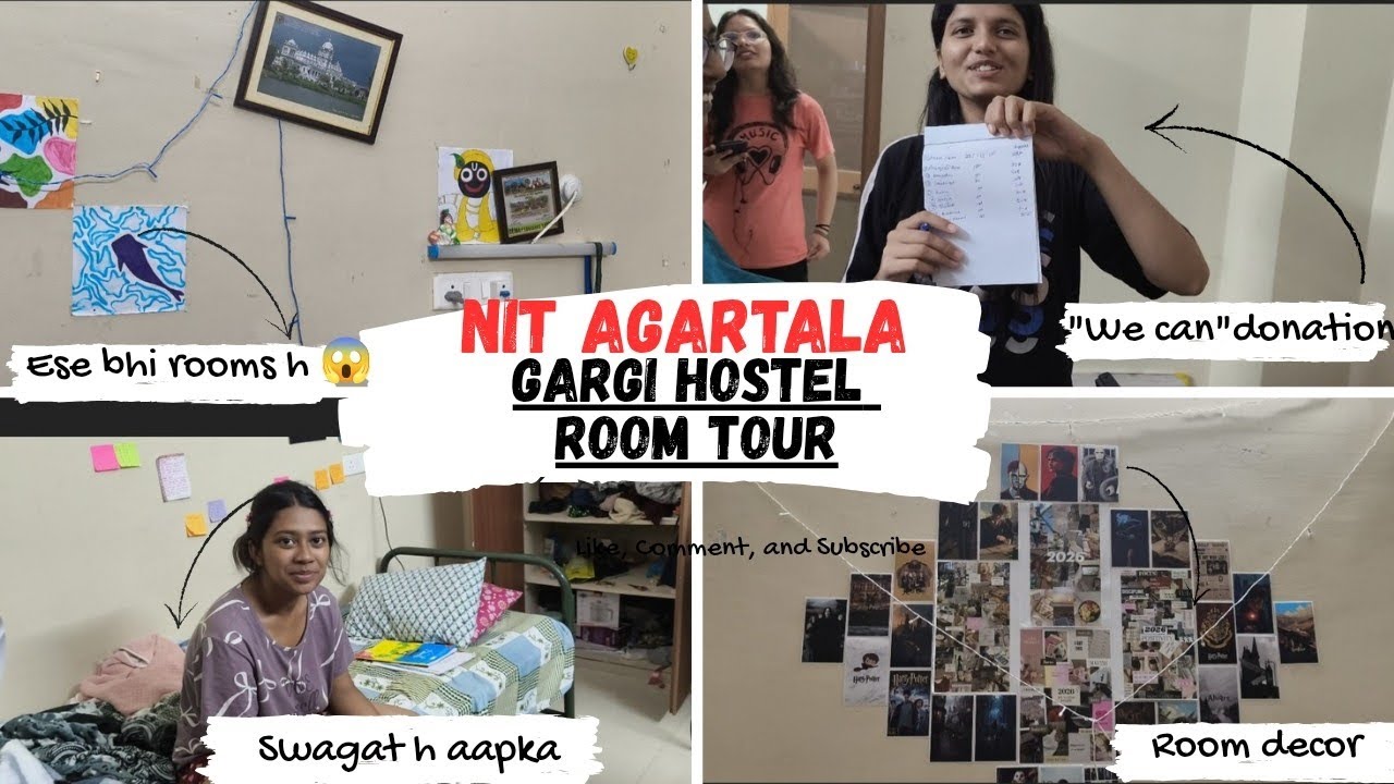 Donation vlog + room tours in gargi hostel of NIT AGARTALA #iitiansvlogs #vlogger #hostellife