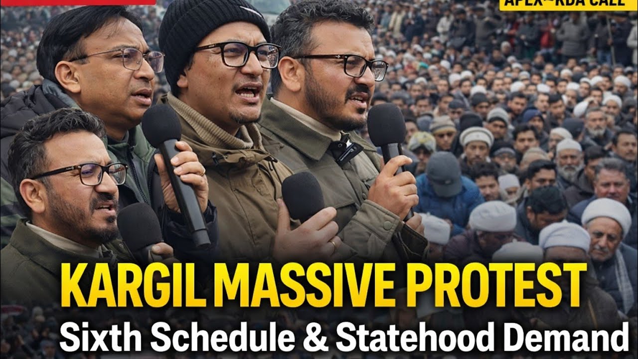 Kargil Leaders Reaffirm Sixth Schedule Demand | Massive Kargil Rally by LAB–KDA