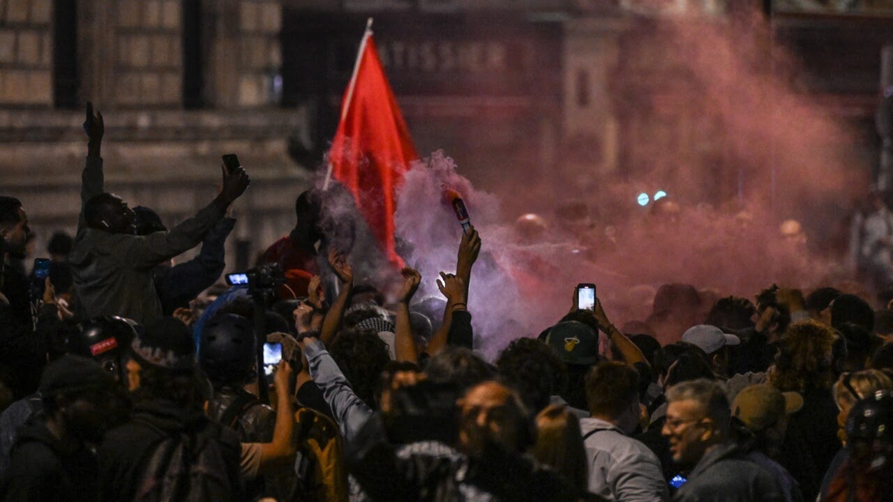 ‘Wild scenes’ across streets of France as left-wing alliance predicted to win