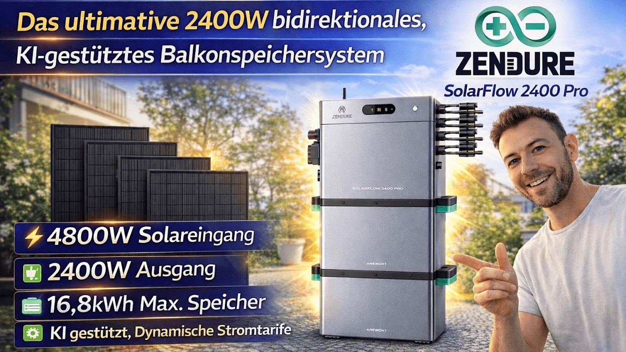 Zendure SolarFlow 2400 Pro im Test: KI-gestütztes Balkonkraftwerk mit dynamischen Stromtarifen