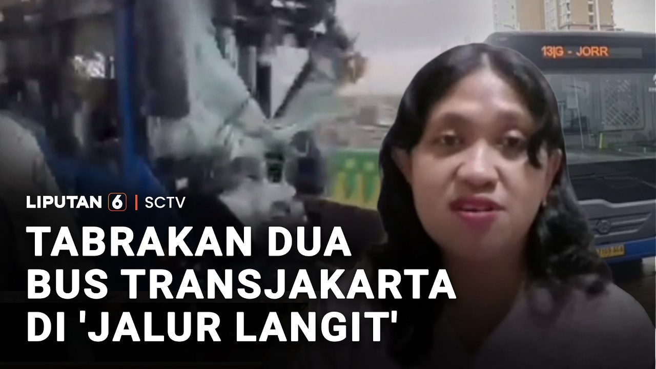 Tabrakan Dua Bus Transjakarta di 'Jalur Langit' | Liputan 6