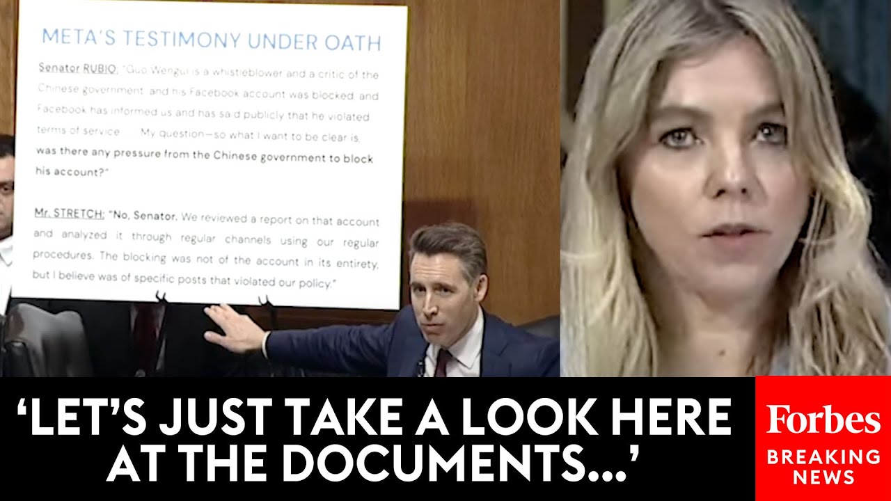 'It's In Fact An Outright Lie, Is It Not?': Josh Hawley Questions Facebook Whistleblower