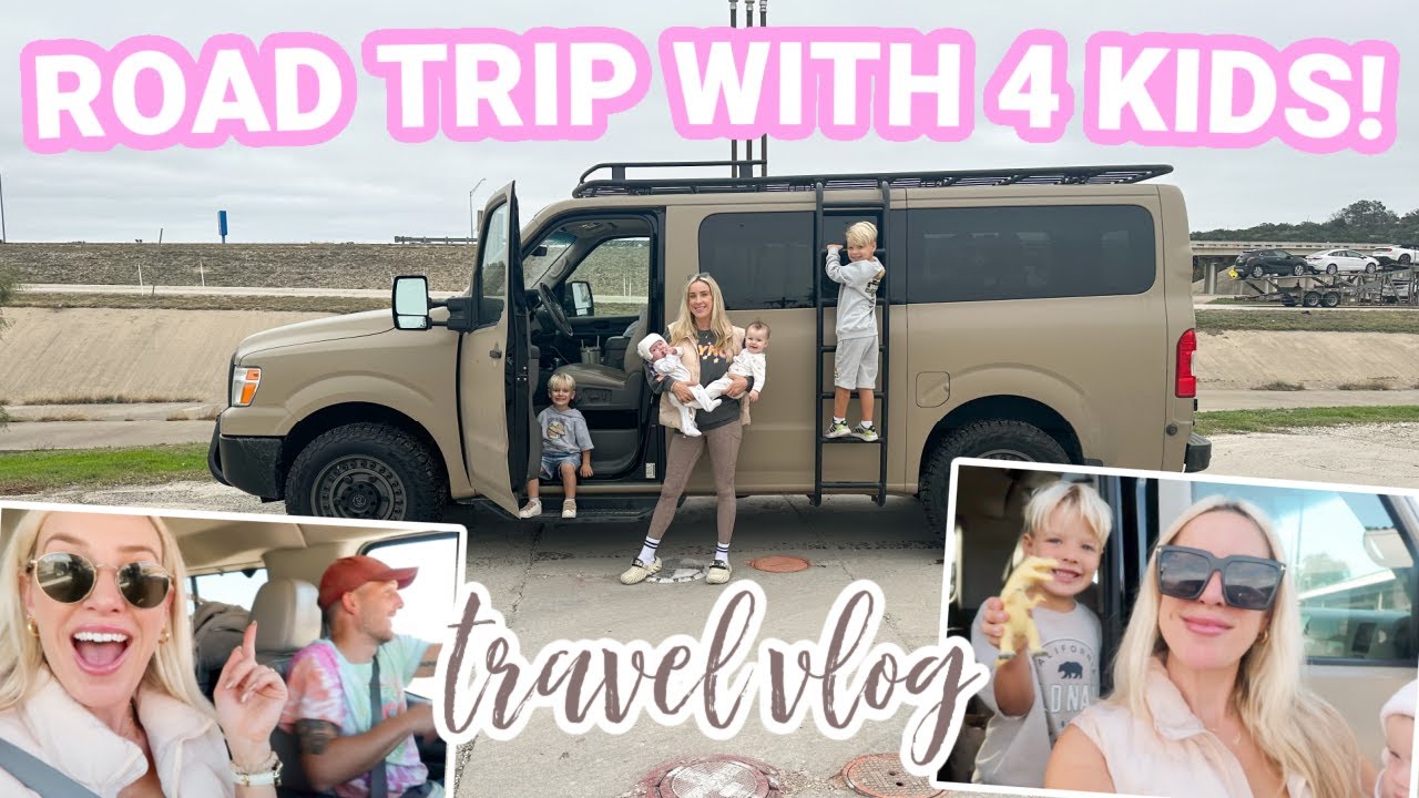 ROAD TRIP WITH 4 KIDS! real life family travel vlog