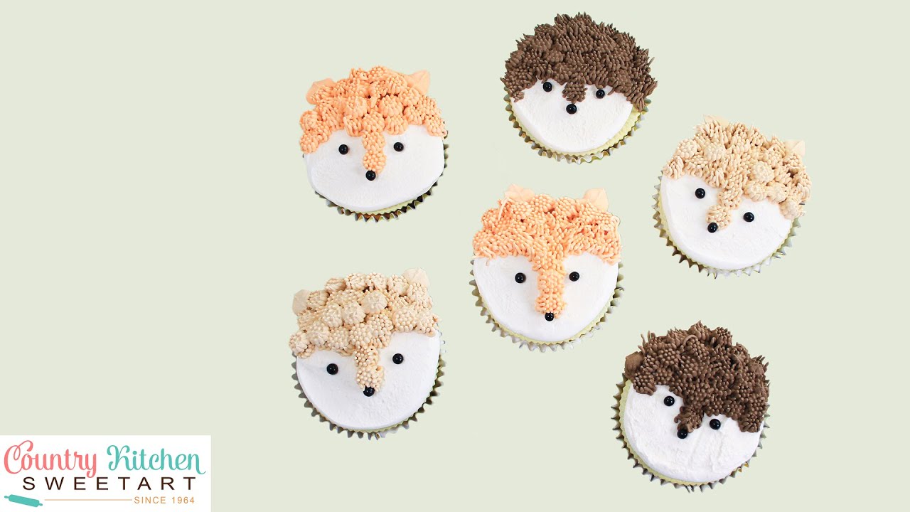 How to Decorate Woodland Animal Cupcakes with Buttercream | Fox, Hedgehog & Deer