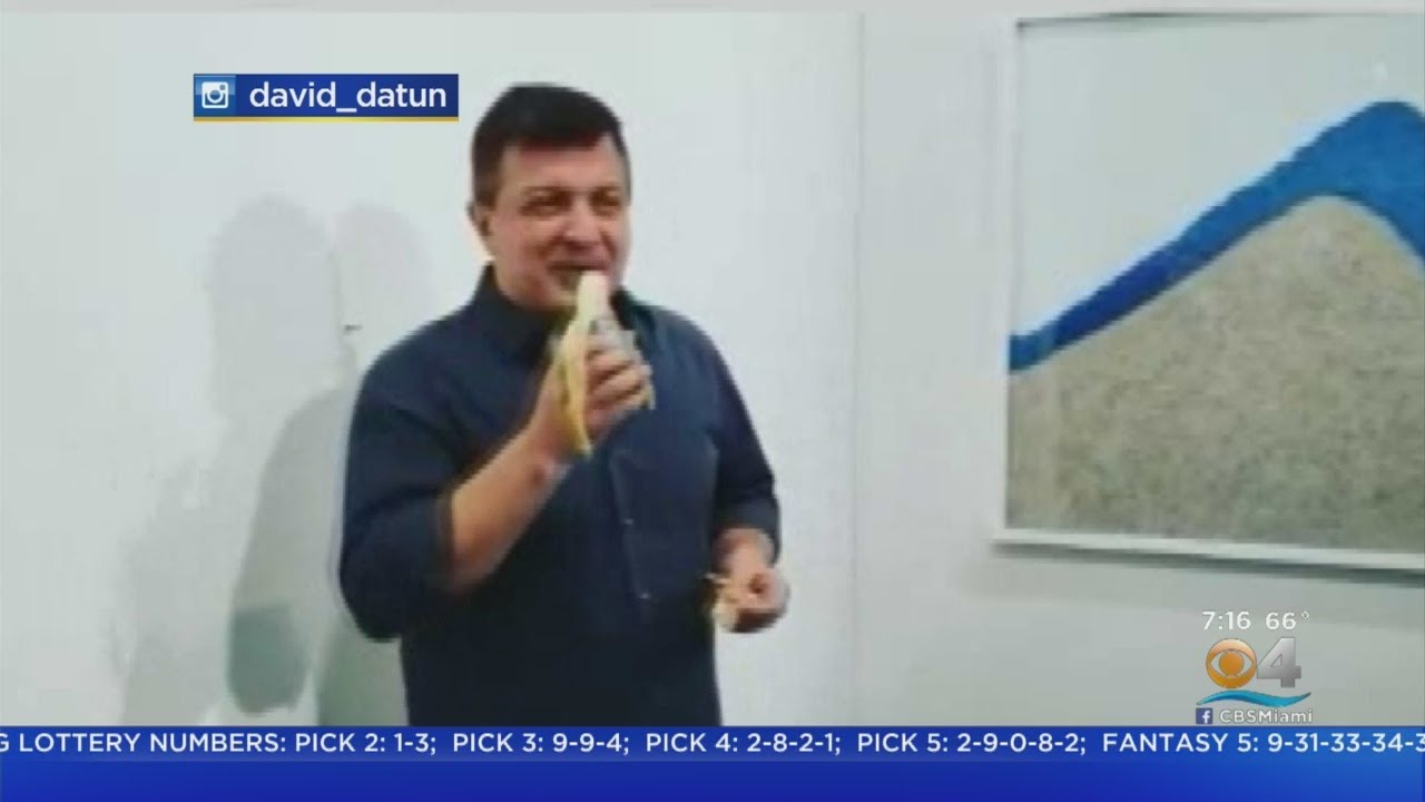 Man Eats Duct-Taped Banana That Sold For Six Figures At Art Basel