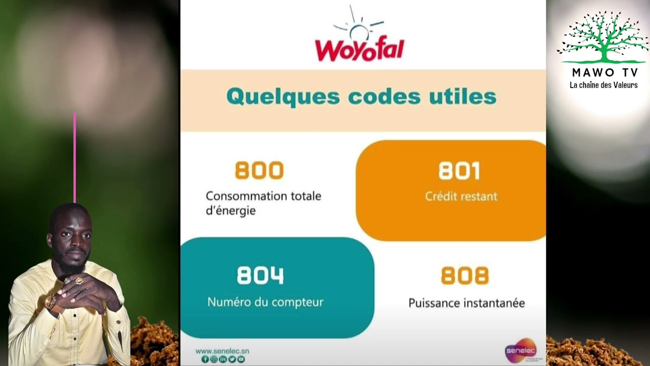Tout savoir sur les codes utiles du compteur woyofal et de son clavier.....