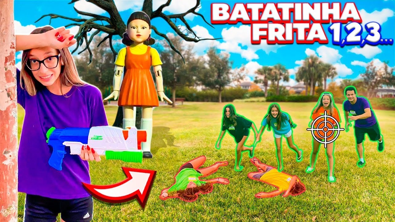 BATATINHA FRITA 1,2,3 NA VIDA REAL !! TENTAMOS ESCAPAR !! ROUND 6 SQUID GAME - FT MUNDO DA VIVI