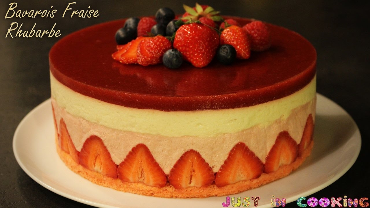 Recette de Bavarois Fraise Rhubarbe pour la Fête des Mères
