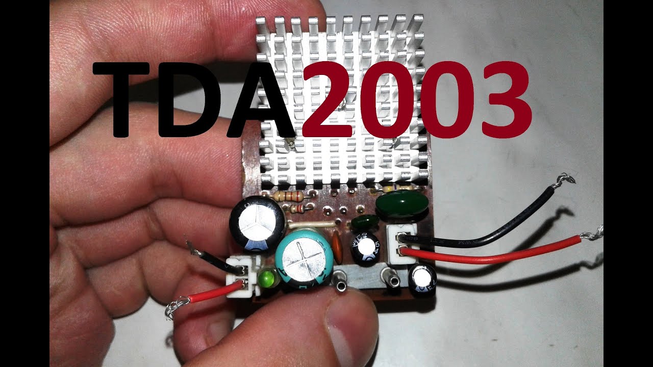 Усилитель на моно микросхеме TDA2003 правильная схема.