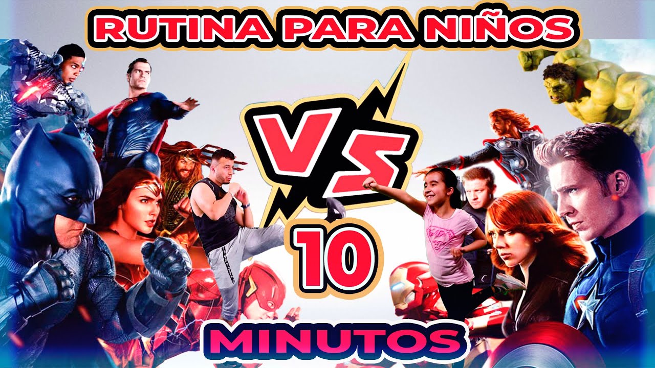 MARVEL vs DC Comics ⚡ ejercicios para Niñas y Niños ⚡ KIDS WORKOUT