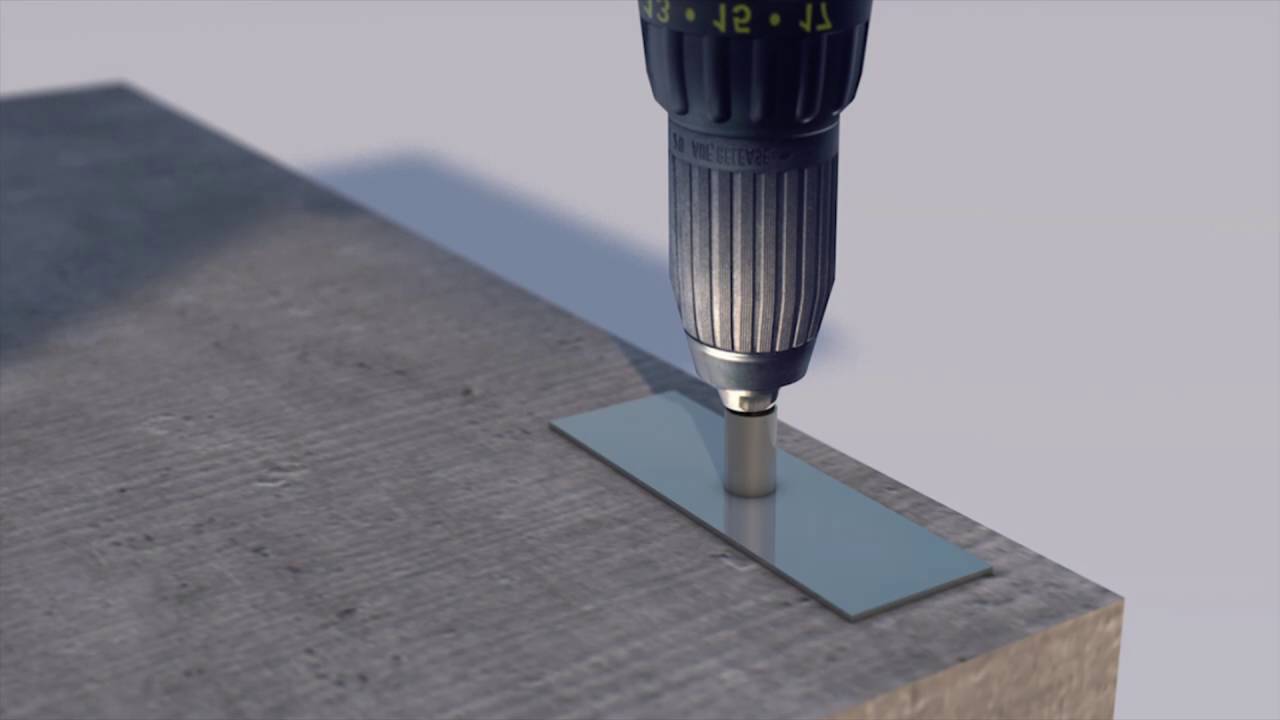 Adjustable Stair Clamp and Concrete Socket Base Installation Animation