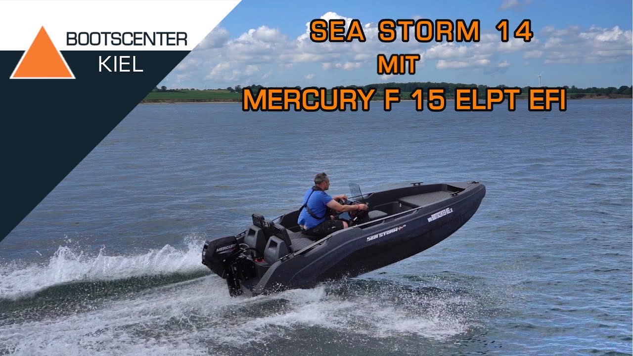 Sea Storm Advantage 14, SeaStorm mit Mercury F 15 ELPT EFI - Bootscenter Kiel - #seastorm #mercury