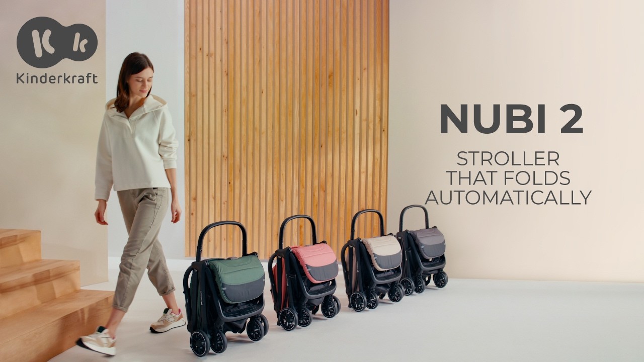 Kinderkraft NUBI 2 – automatically folding, lightweight stroller up to 22 kg