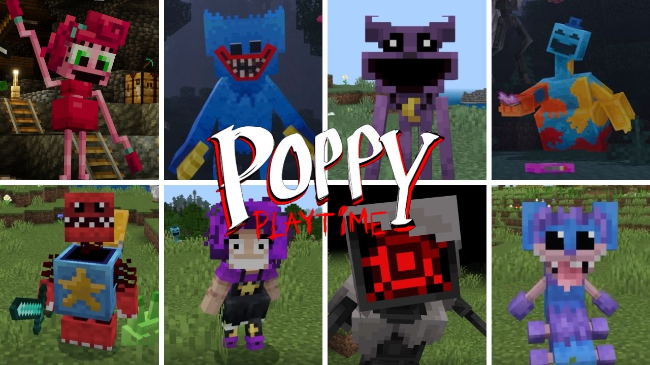 Poppy Playtime Skin Pack - All Skins | Minecraft Bedrock