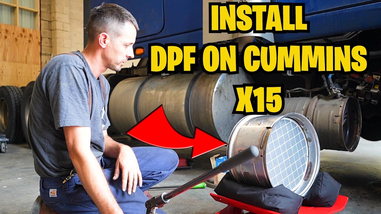 Установка сажевого фильтра на Cummins X15