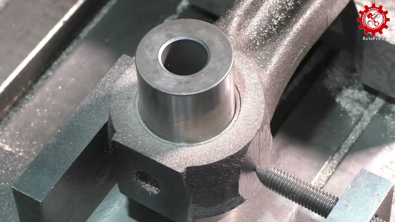 REPAIR OF RODS. CONNECTING ROD BUSHING BORING. РАСТОЧКА ВТУЛКИ ШАТУНА.
