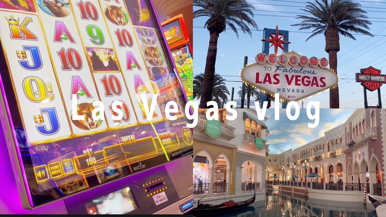 【Las Vegas vlog②】念願のカジノを楽しんだ旅行最終日🎰💵
