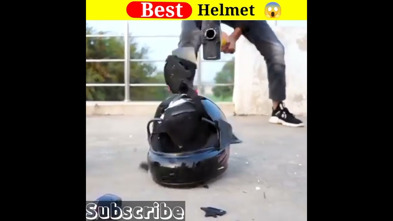 Which helmet is Best 🤔 Experiment By @MRINDIANHACKER  @CrazyXYZ #experimentsinindia #shorts