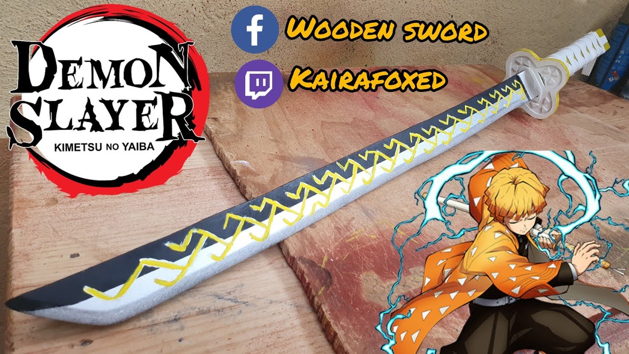 ⚡Como hacer la katana de ZENITSU con madera || DIY TUTORIAL DE NICHIRIN