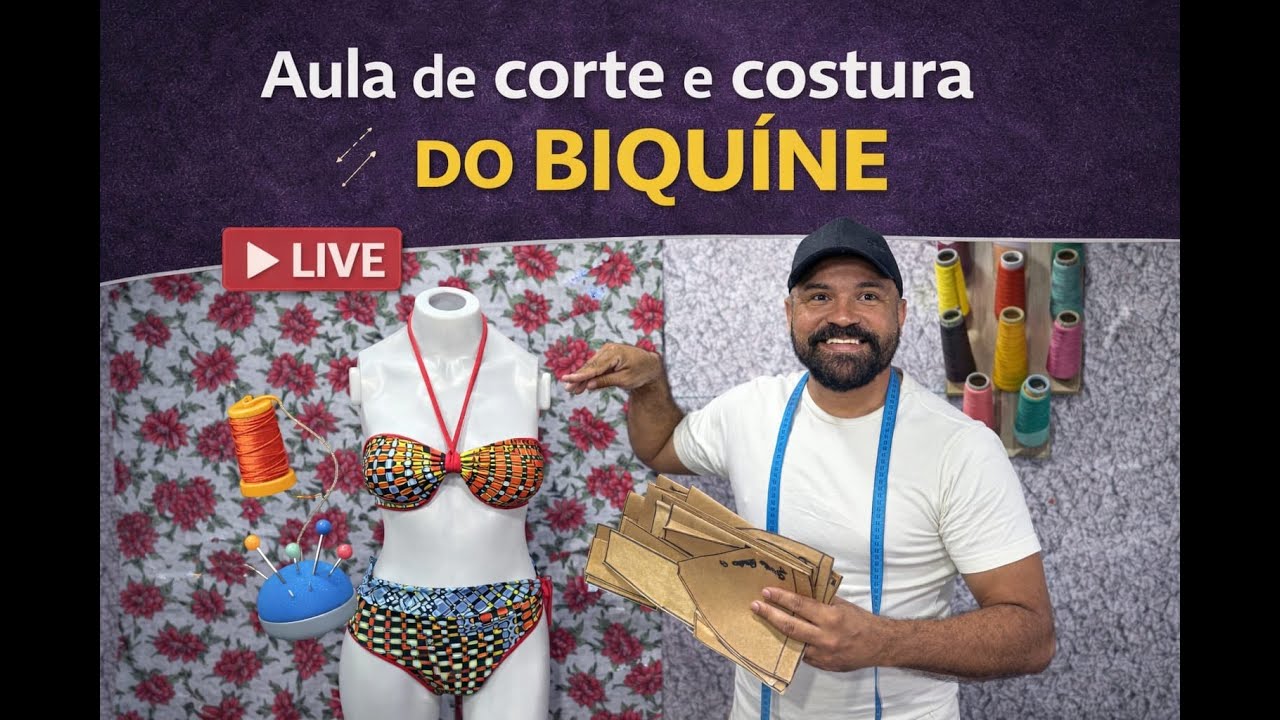 PASSO A PASSO DA COSTURA DO BIQUÍNI#costuracriativa#costura#aula